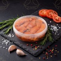 Ломтики кижуча в масле, 180 г (ИП Скрипник)