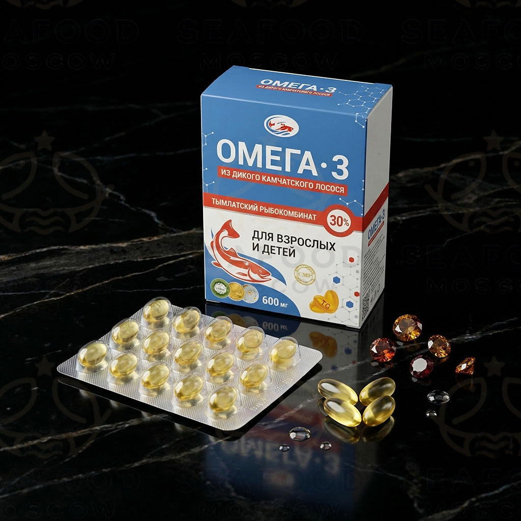 омега 3 600мг блистер ОМЕГА-3 600мл блистер из дикого камчатского лосося — изображение 1