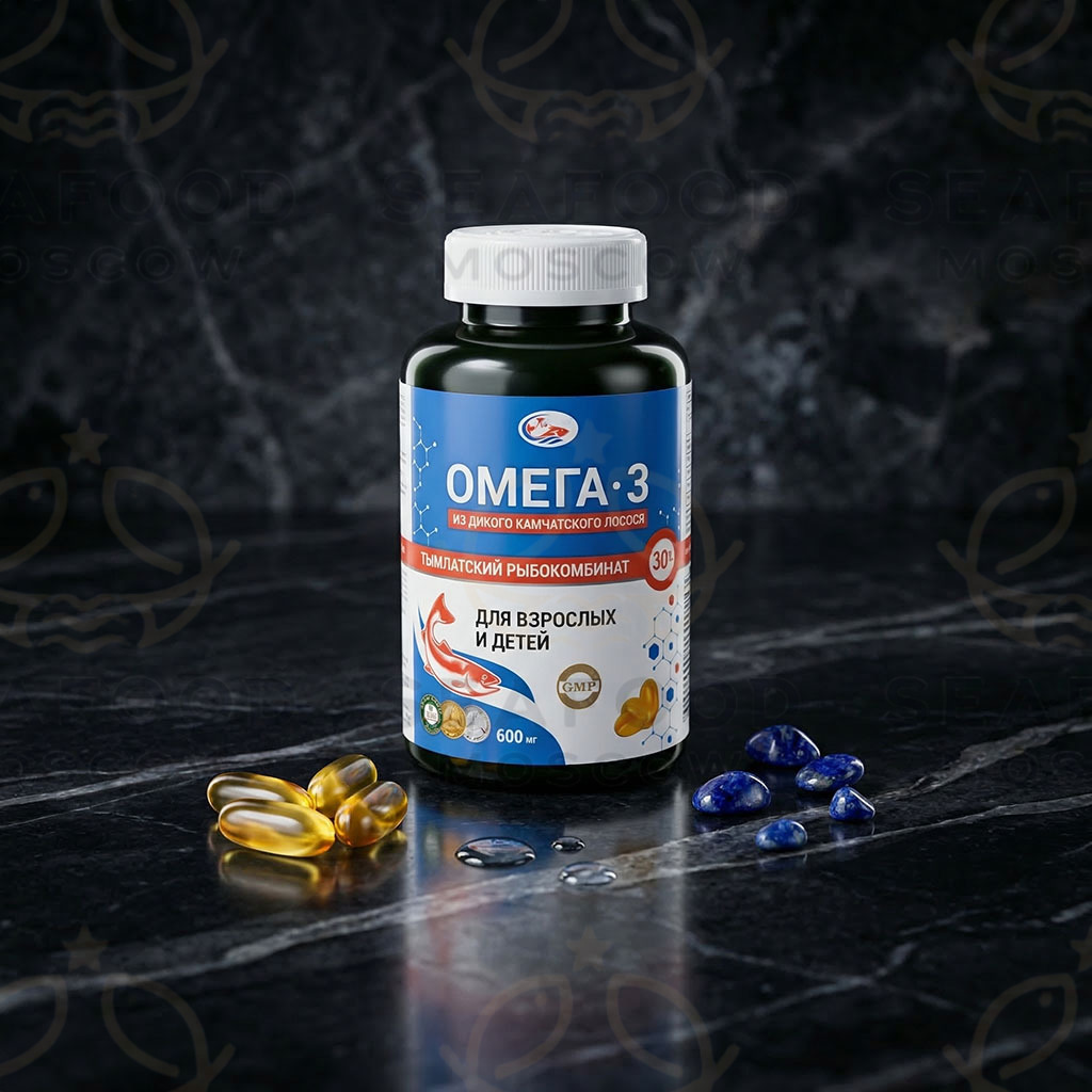 омега 3 600мг ОМЕГА-3 600мг из дикого камчатского лосося банка — изображение 1