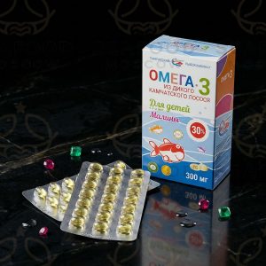 ОМЕГА -3 300мг блистер для Детей вкус Малина